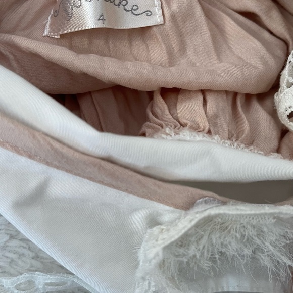 Dollcake Toddler Girl Cream Lace tiered Dress Size 4t. - Picture 5 of 5